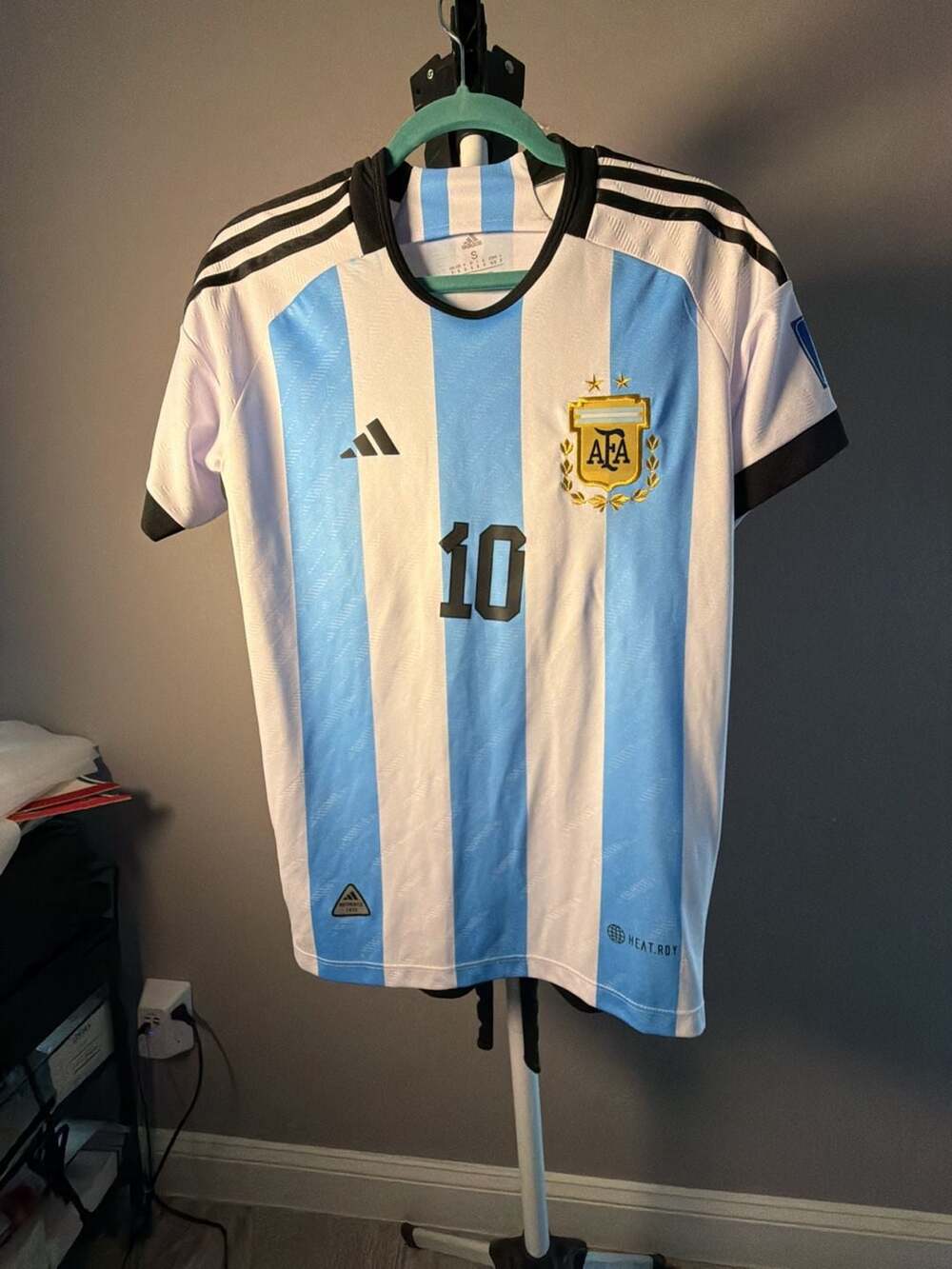 Adidas Argentina 2022 Home Messi #10 World Cup Jersey Size S